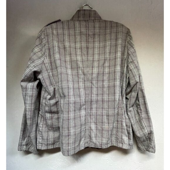 Vintage Frank Walder Women's Gray Houndstooth Plaid Jacket Four-Pockets Casual - Picture 2 of 9